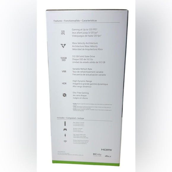 Xbox Series S, 512GB SSD, All Digital Gaming Console, Robot White, NEW - Picture 3 of 7